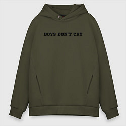 Толстовка оверсайз мужская BOYS DON'T CRY, цвет: хаки