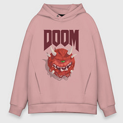 Толстовка оверсайз мужская DOOM, цвет: пыльно-розовый