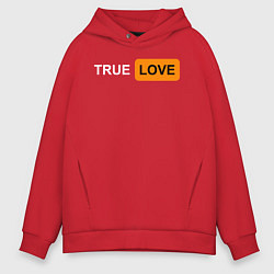Толстовка оверсайз мужская True Love, цвет: красный