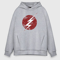 Толстовка оверсайз мужская The Flash logo, цвет: меланж
