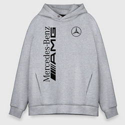 Толстовка оверсайз мужская MERCEDES-BENZ AMG, цвет: меланж