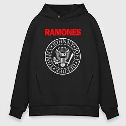 Толстовка оверсайз мужская RAMONES, цвет: черный