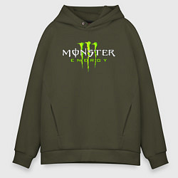 Толстовка оверсайз мужская MONSTER ENERGY, цвет: хаки