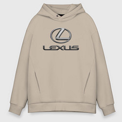 Толстовка оверсайз мужская LEXUS, цвет: миндальный