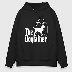 Толстовка оверсайз мужская The Dogfather - пародия, цвет: черный