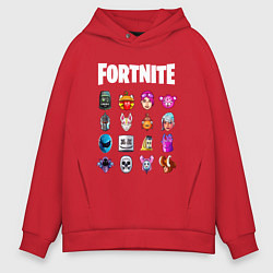 Толстовка оверсайз мужская FORTNITE, цвет: красный