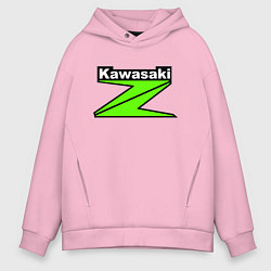Толстовка оверсайз мужская KAWASAKI Z, цвет: светло-розовый