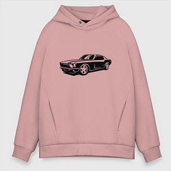 Толстовка оверсайз мужская Ford Mustang Z, цвет: пыльно-розовый