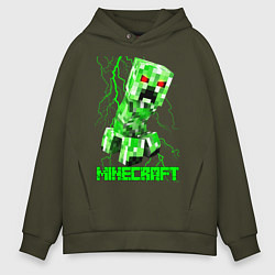 Толстовка оверсайз мужская MINECRAFT CREEPER, цвет: хаки