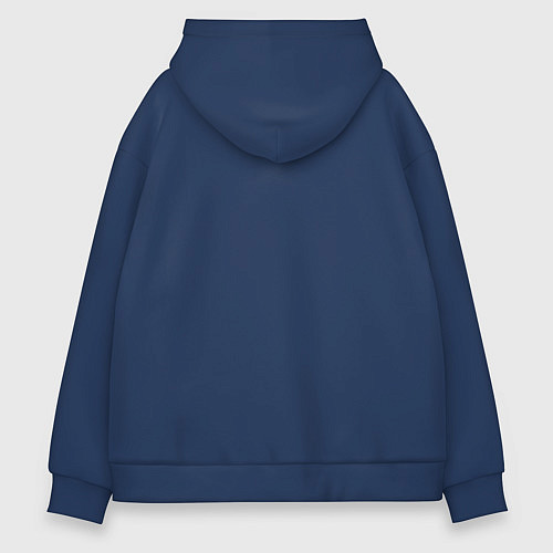 Мужское худи оверсайз Заправляет Лёха / Тёмно-синий – фото 2