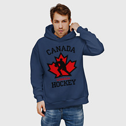Толстовка оверсайз мужская Canada Hockey, цвет: тёмно-синий — фото 2