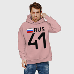 Толстовка оверсайз мужская RUS 41, цвет: пыльно-розовый — фото 2