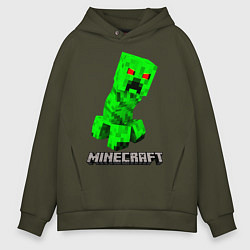 Толстовка оверсайз мужская MINECRAFT CREEPER, цвет: хаки