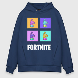 Толстовка оверсайз мужская Фортнайт поп-ап, цвет: тёмно-синий