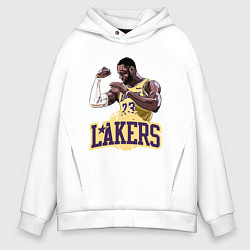 Толстовка оверсайз мужская LeBron - Lakers, цвет: белый