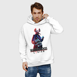 Толстовка оверсайз мужская Watch Dogs Legion, цвет: белый — фото 2