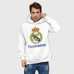Толстовка оверсайз мужская Real Madrid FC, цвет: белый — фото 2