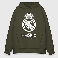 Толстовка оверсайз мужская Real Madrid FC, цвет: хаки