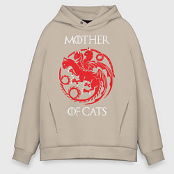 Толстовка оверсайз мужская Мать Котов, цвет: миндальный