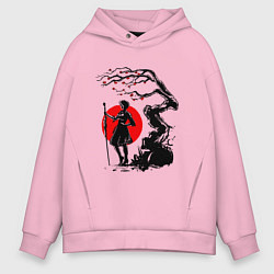 Толстовка оверсайз мужская NIER AUTOMATA, цвет: светло-розовый