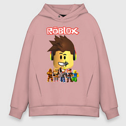 Толстовка оверсайз мужская ROBLOX, цвет: пыльно-розовый