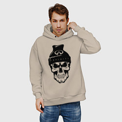 Толстовка оверсайз мужская Infinity Инфинити Z, цвет: миндальный — фото 2