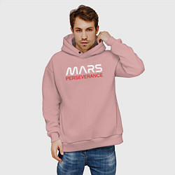 Толстовка оверсайз мужская MARS - Perseverance, цвет: пыльно-розовый — фото 2