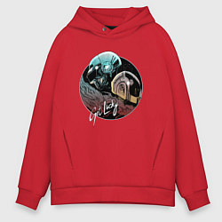 Толстовка оверсайз мужская Get Lucky, цвет: красный