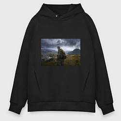 Толстовка оверсайз мужская DAYZ POSTER ДЕЙЗИ ПОСТЕР Z, цвет: черный