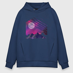 Толстовка оверсайз мужская Mountain Galaxy, цвет: тёмно-синий