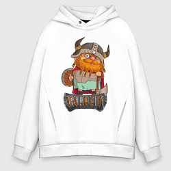 Толстовка оверсайз мужская Valheim, цвет: белый