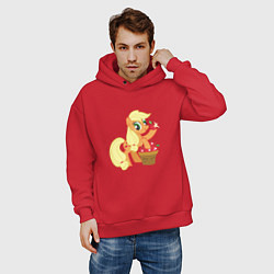 Толстовка оверсайз мужская Applejack, цвет: красный — фото 2