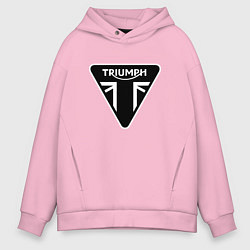 Толстовка оверсайз мужская Triumph Мото Лого Z, цвет: светло-розовый