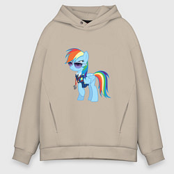 Толстовка оверсайз мужская Pony - Rainbow Dash, цвет: миндальный