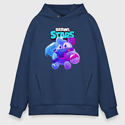 Толстовка оверсайз мужская Сквик Squeak Brawl Stars, цвет: тёмно-синий