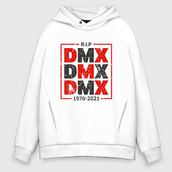 Толстовка оверсайз мужская DMX R I P, цвет: белый