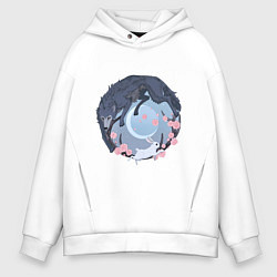 Толстовка оверсайз мужская Легоси и Хару, цвет: белый