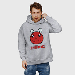 Толстовка оверсайз мужская The binding of isaac Monsters, цвет: меланж — фото 2