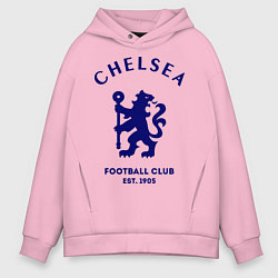 Толстовка оверсайз мужская Chelsea Est. 1905, цвет: светло-розовый