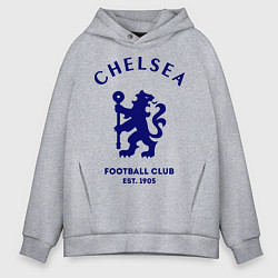 Толстовка оверсайз мужская Chelsea Est. 1905, цвет: меланж