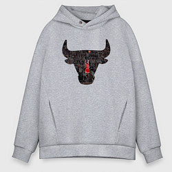 Толстовка оверсайз мужская Bulls - Jordan, цвет: меланж