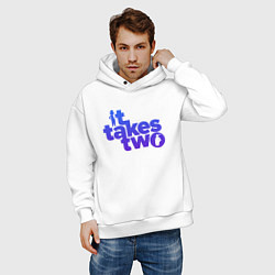 Толстовка оверсайз мужская It Takes Two, цвет: белый — фото 2