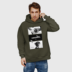 Толстовка оверсайз мужская Endure and survive, цвет: хаки — фото 2