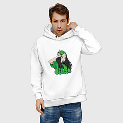 Толстовка оверсайз мужская BILLIE EILISH, цвет: белый — фото 2
