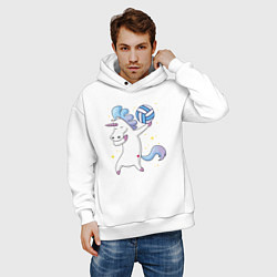 Толстовка оверсайз мужская Unicorn Volleyball, цвет: белый — фото 2