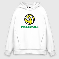 Толстовка оверсайз мужская Game Volleyball, цвет: белый