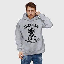 Толстовка оверсайз мужская Chelsea CFC, цвет: меланж — фото 2