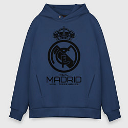 Толстовка оверсайз мужская Real Madrid, цвет: тёмно-синий