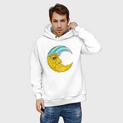 Толстовка оверсайз мужская Old Moon, цвет: белый — фото 2