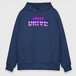 Толстовка оверсайз мужская Lovewave Drive, цвет: тёмно-синий